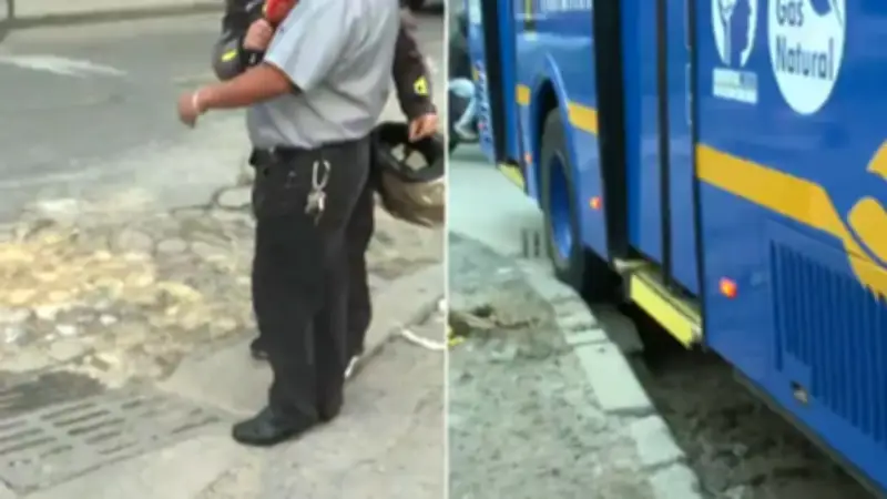 Gigantesco hueco y alcantarilla colapsada ponen en riesgo a conductores en Bogotá
