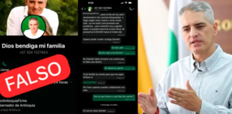 Gobernador de Antioquia alerta sobre estafa por WhatsApp que suplanta su identidad
