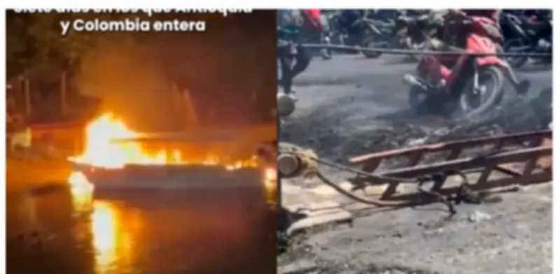 Gobernador de Antioquia denuncia bloqueos y quemas en paro minero: 'No puede haber diálogo con violaciones a DDHH'