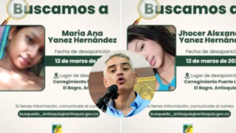 Gobernador de Antioquia denuncia secuestro de dos niñas por alias Calarcá de disidencias Farc