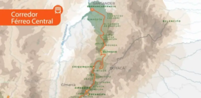 Gobierno inicia estudios para Corredor Férreo Central que conectará Bogotá con el Caribe
