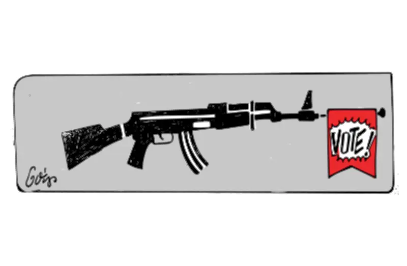 Gova advierte sobre el riesgo electoral en Colombia en caricatura editorial