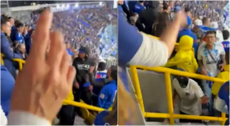 Hinchas de Millonarios expulsan a 'caza-infiltrados' en El Campín durante victoria sobre Nacional