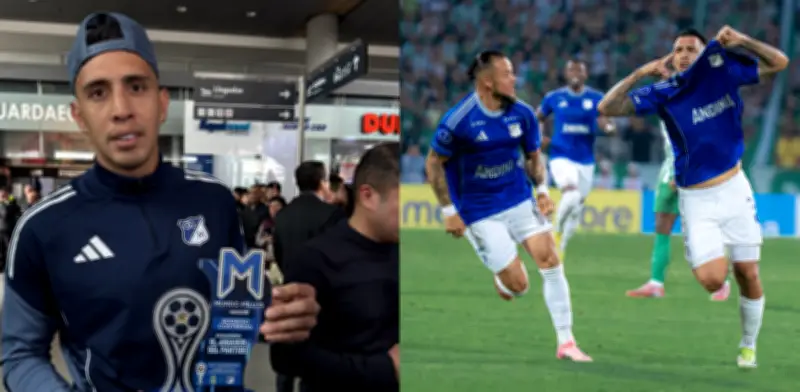 Hinchas de Millonarios reciben a Rodrigo Contreras como héroe tras eliminar a Nacional en Sudamericana