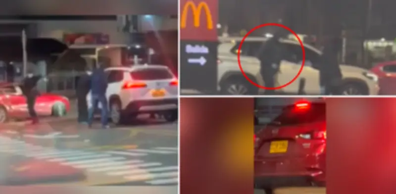 Historial del Mazda rojo en violento atraco de McDonald's en Bogotá: roban camioneta de alta gama