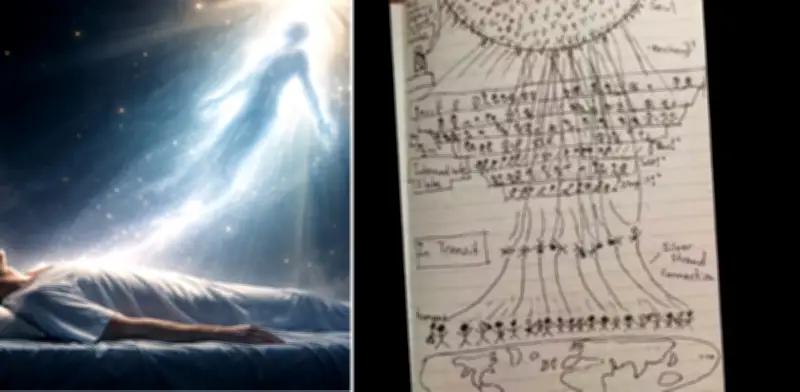 Hombre declarado muerto revive y dibuja su visión del 'más allá': conexión universal