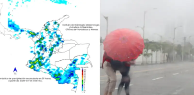 Ideam alerta sobre primera temporada de lluvias en Colombia: departamentos más afectados