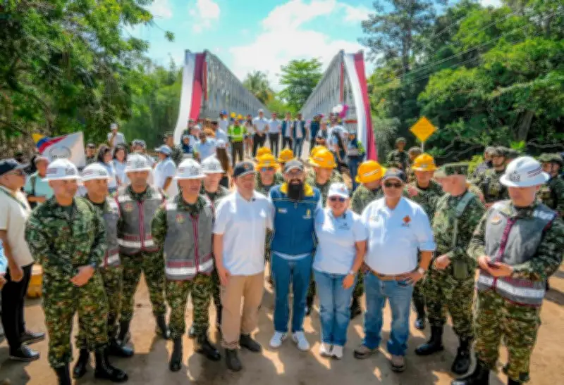 Inauguran puente militar en Mendihuaca que conecta Magdalena y La Guajira en tiempo récord