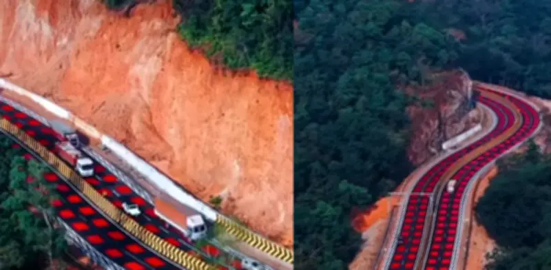 India pinta carreteras de rojo para proteger fauna y reducir accidentes viales