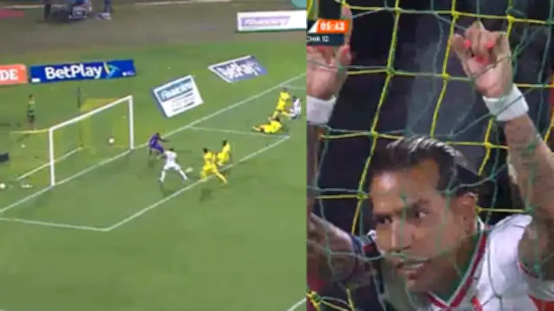 Insólito fallo de Dayro Moreno: perdió gol increíble con el arco vacío en Bucaramanga vs Once Caldas