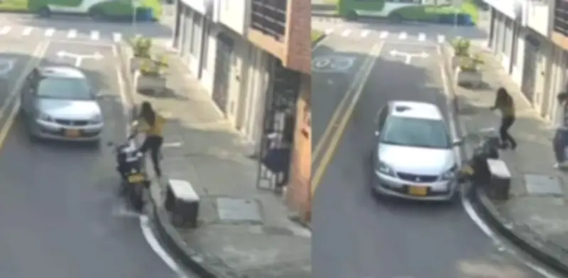 Intento de atropellamiento en Bogotá: hombre embiste con auto a mujer tras discusión por perros
