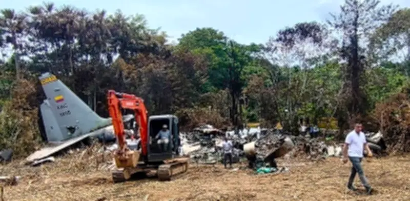 Investigación por caída del Hércules en Putumayo se basará en datos de vuelo y evidencias terrestres