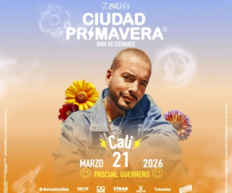 J Balvin regresa a Cali con su gira 'Ciudad Primavera' en marzo de 2026
