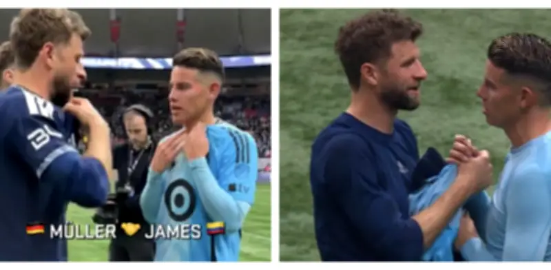 James Rodríguez debuta en MLS con emotivo reencuentro con Thomas Müller en Minnesota