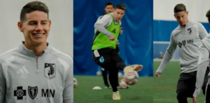 James Rodríguez enfrenta nueva lesión: su debut con Minnesota United este sábado en riesgo