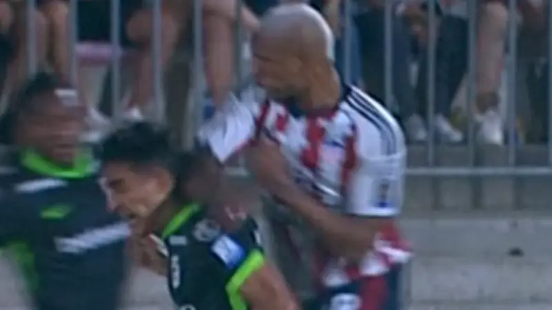 Jermain Peña suspendido dos fechas tras expulsión en partido Junior vs Nacional