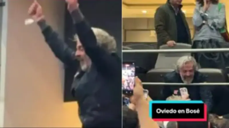Juan Daniel Oviedo ovacionado en concierto de Miguel Bosé en Bogotá