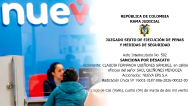 Juez ordena arresto de directivos de Nueva EPS por desacato en atención a adulto mayor con cáncer