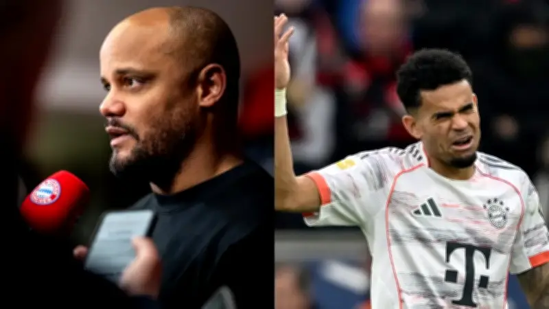 Kompany defiende a Luis Díaz tras polémica expulsión en empate del Bayern