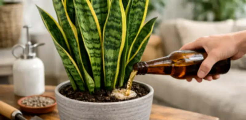 Lengua de suegra: beneficios de regar con cerveza y cómo hacerlo correctamente