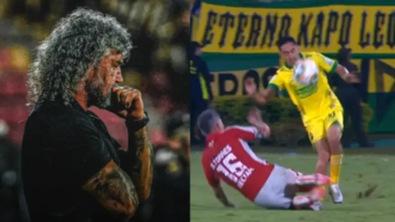 Leonel Álvarez critica arbitraje de Jhon Ospina tras derrota de Atlético Bucaramanga