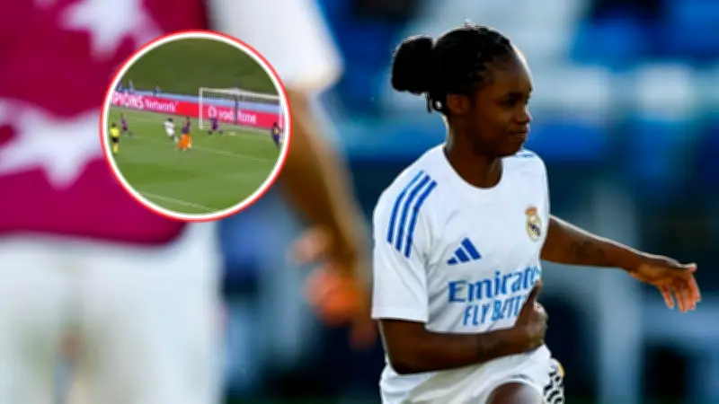 Linda Caicedo anota en la Champions Femenina ante el Barcelona