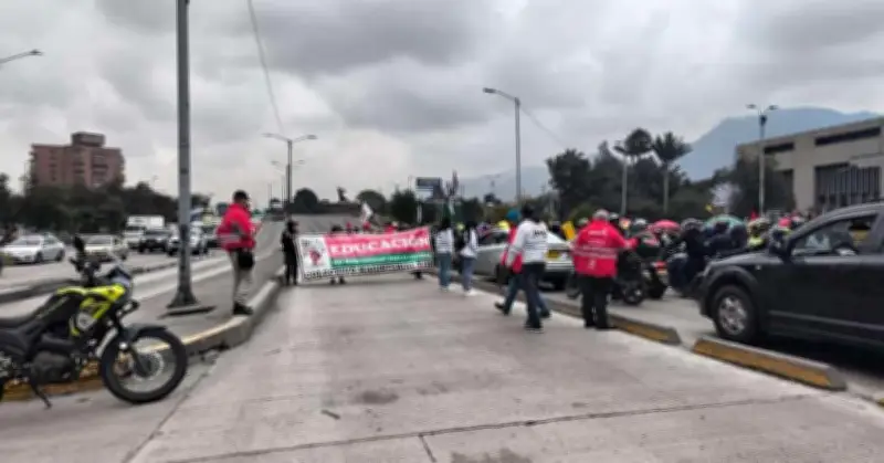 Manifestaciones afectan movilidad en Bogotá: bloqueos en NQS y retrasos en TransMilenio