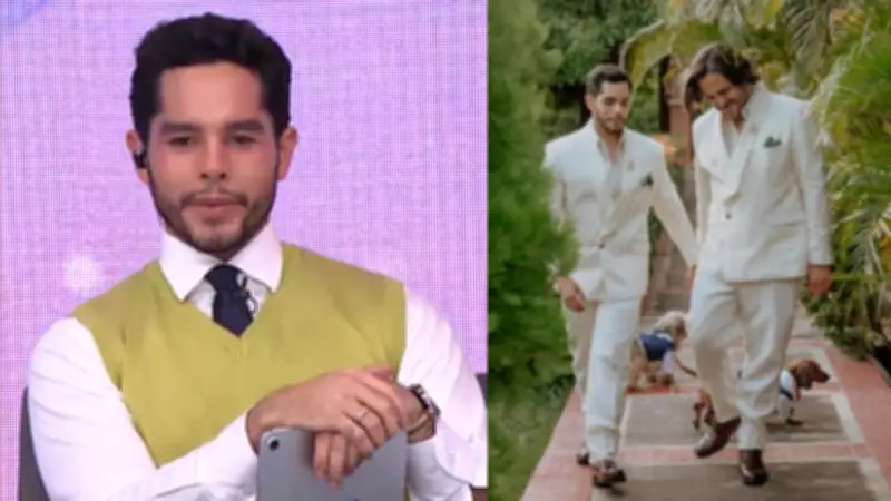 Marco Vergara, presentador de 'La Red', celebra su matrimonio con Daniel Martínez tras una década de amor