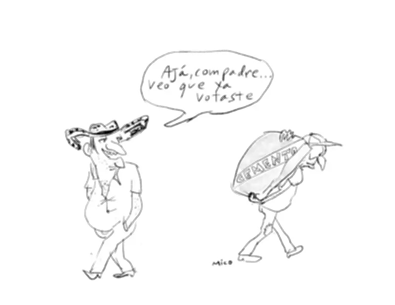 Mico: 'Ajá, compadre, veo que ya votaste' - Caricatura Política Colombiana