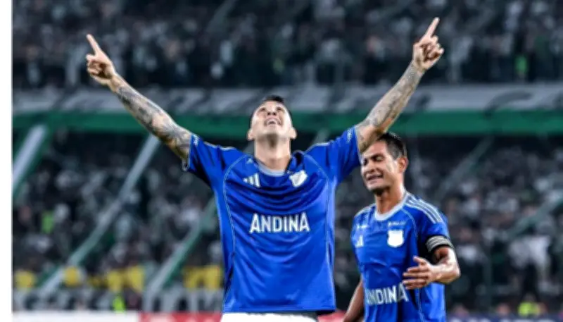 Millonarios vence 3-1 a Nacional con doblete de Contreras y se acerca a la Sudamericana