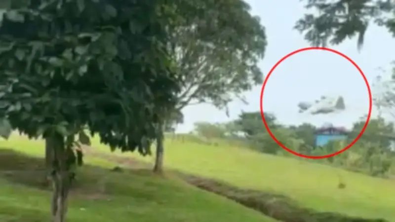 Momento del impacto: Avión Hércules se accidenta en Puerto Leguízamo, Putumayo