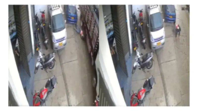 Motociclista escapa por milímetros de ser aplastado por camión en Ocaña