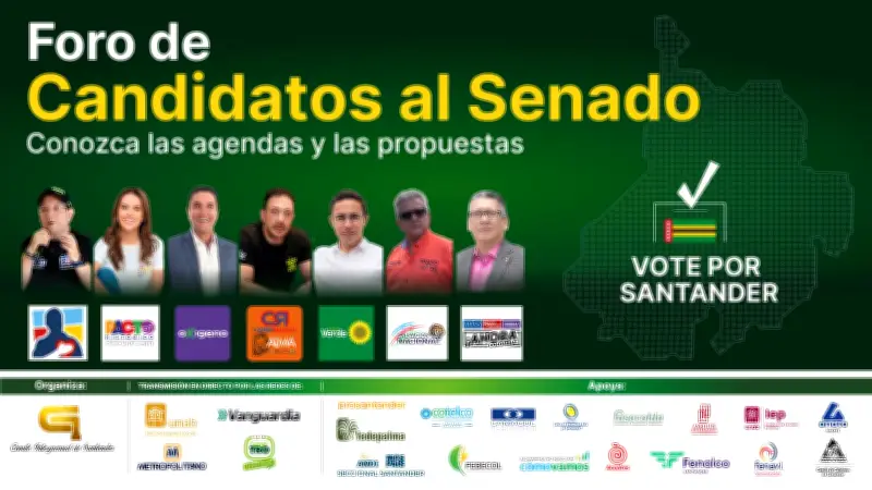 Más de 10 candidatos santandereanos aspiran al Senado en debate clave en Bucaramanga