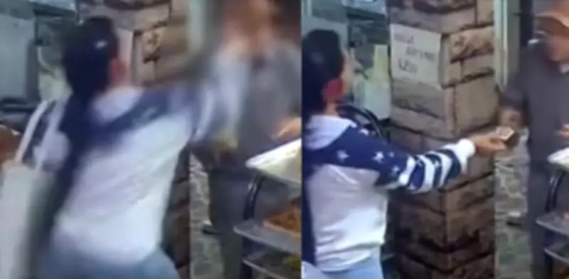 Mujer agrede violentamente a adulto mayor en panadería de Sogamoso por demora en atención