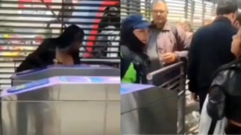 Mujer insulta a guardias de TransMilenio tras intentar ingresar sin pagar en estación San Mateo