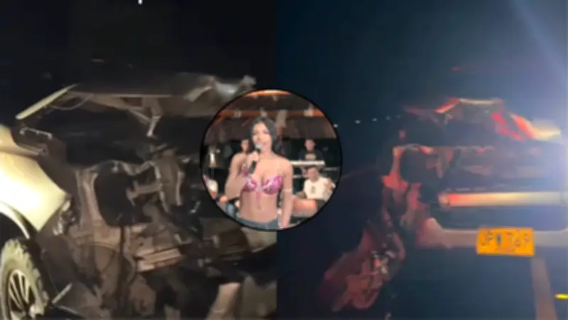 Natalia Curvelo sufre grave accidente vial en Cesar tras chocar con una vaca