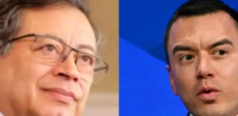 Noboa rechaza acusaciones de Petro sobre bombardeos desde Ecuador a Colombia