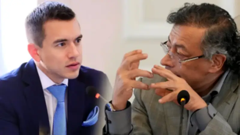 Noboa responde a Petro: niega bombardeos en Colombia y acusa infiltración de grupos criminales