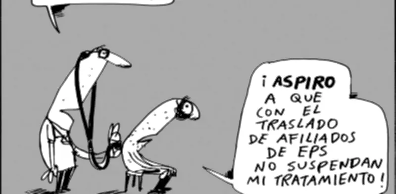 Paciente preocupado: la caricatura que refleja la crisis del sistema de salud colombiano
