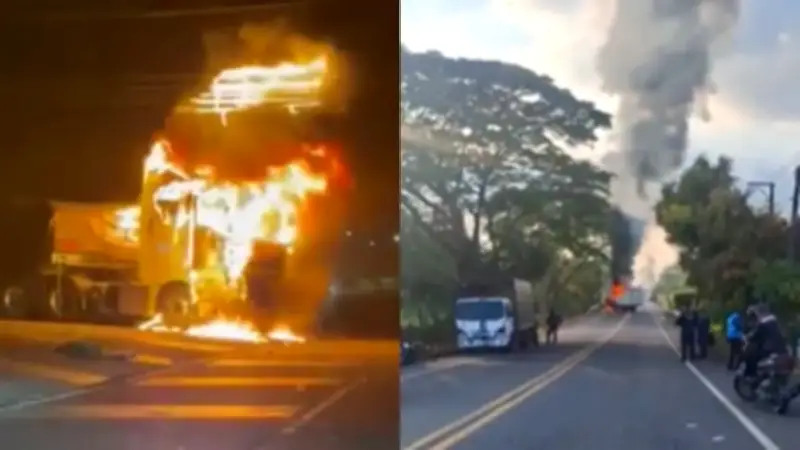 Paro minero deja cinco camiones incinerados y saqueados con pérdidas superiores a 62.000 millones de pesos