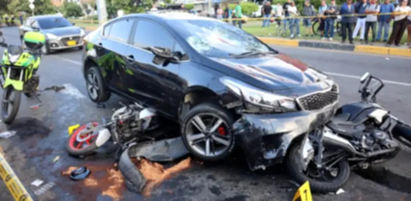 Peligrosa persecución en Cali tras hurto de vehículo deja cinco heridos y siete autos dañados