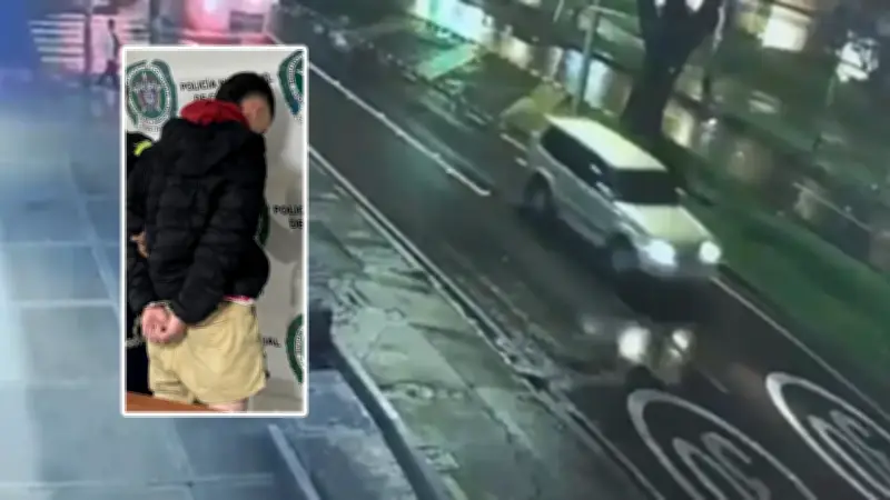 Persecución policial en Bogotá termina con captura de joven ladrón de camioneta