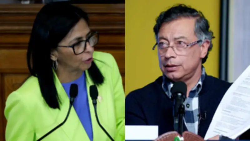 Petro y Delcy Rodríguez se reúnen en puente fronterizo tras captura de Maduro