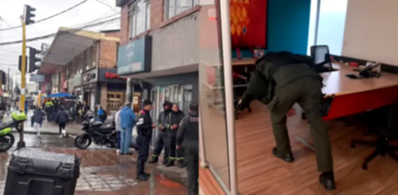 Pánico en banco de Engativá por hombre con maletín sospechoso: capturado por terrorismo