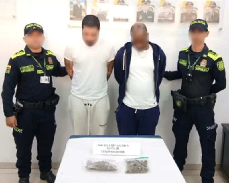 Policía captura a cuatro personas por tráfico de drogas en Cartagena, incluidos dos extranjeros en aeropuerto
