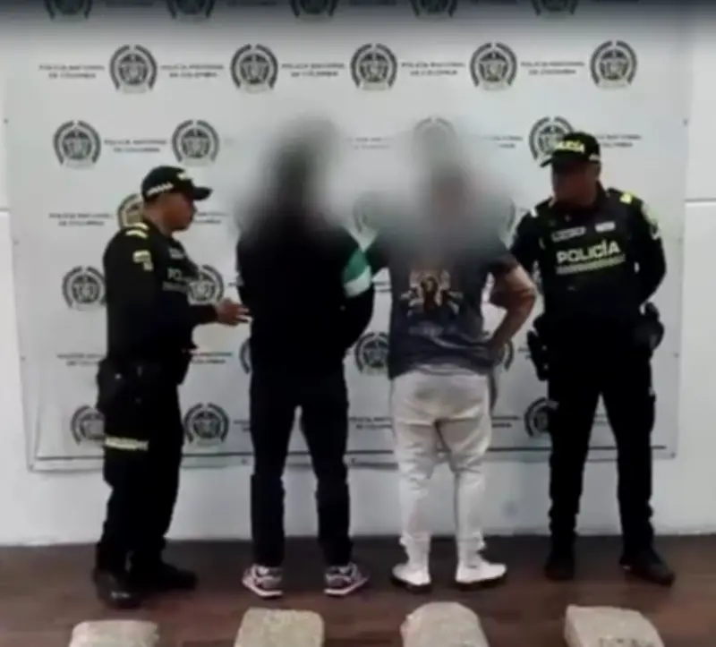 Policía captura a dos hombres con 30 kilos de marihuana en Ciudad Bolívar, Bogotá