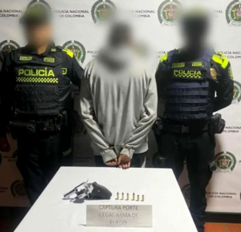 Policía captura a hombre con arma ilegal en El Peñón, Bolívar tras alerta ciudadana