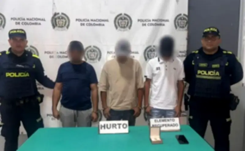Policía captura a tres personas por hurto calificado en Puerto Colombia, Atlántico