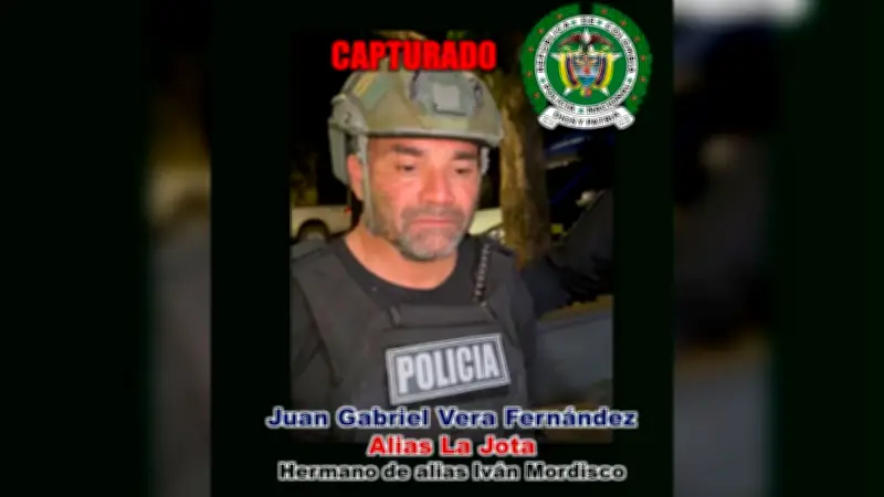 Policía captura en Tolima a alias 'La Jota', hermano clave de 'Mordisco' en disidencias