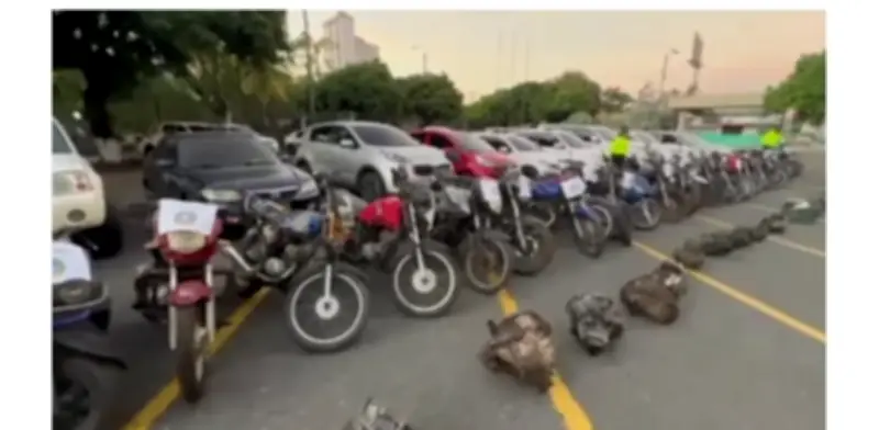 Policía de Cali recupera 47 vehículos robados en operativo histórico contra red criminal